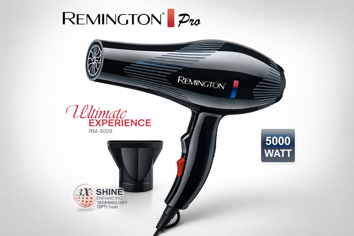 Remington Pro Hair Dryer RM-3009 – 5000W | Salon Results at Home