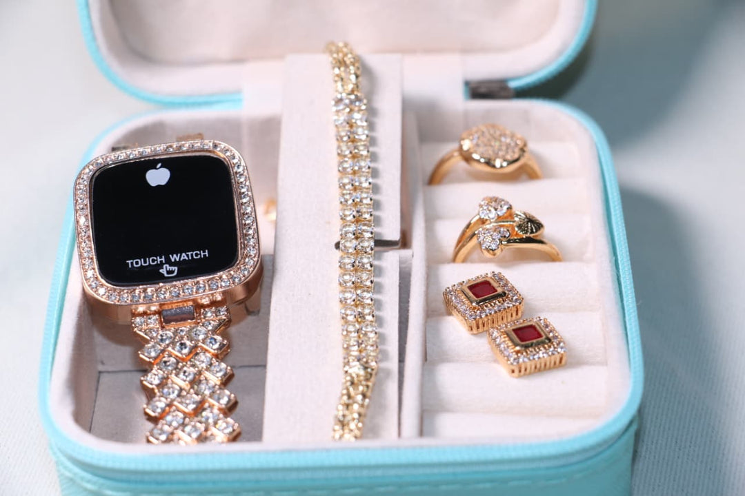 Luxury Women Jewelry Gift Box with Smart Touch Watch – 6 Pieces Premium Set
